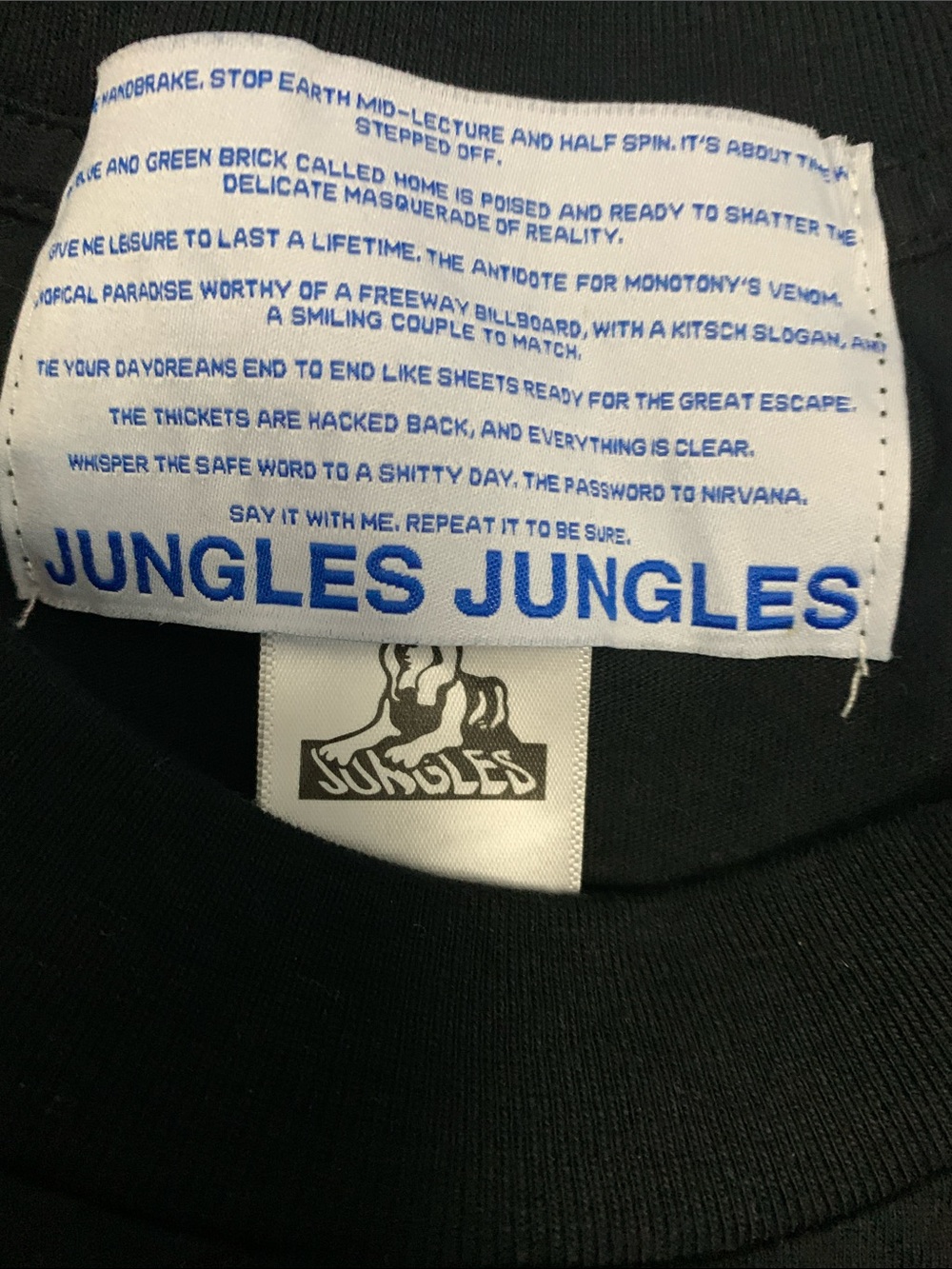Jungles Jungles XL Black Oversized Tee with